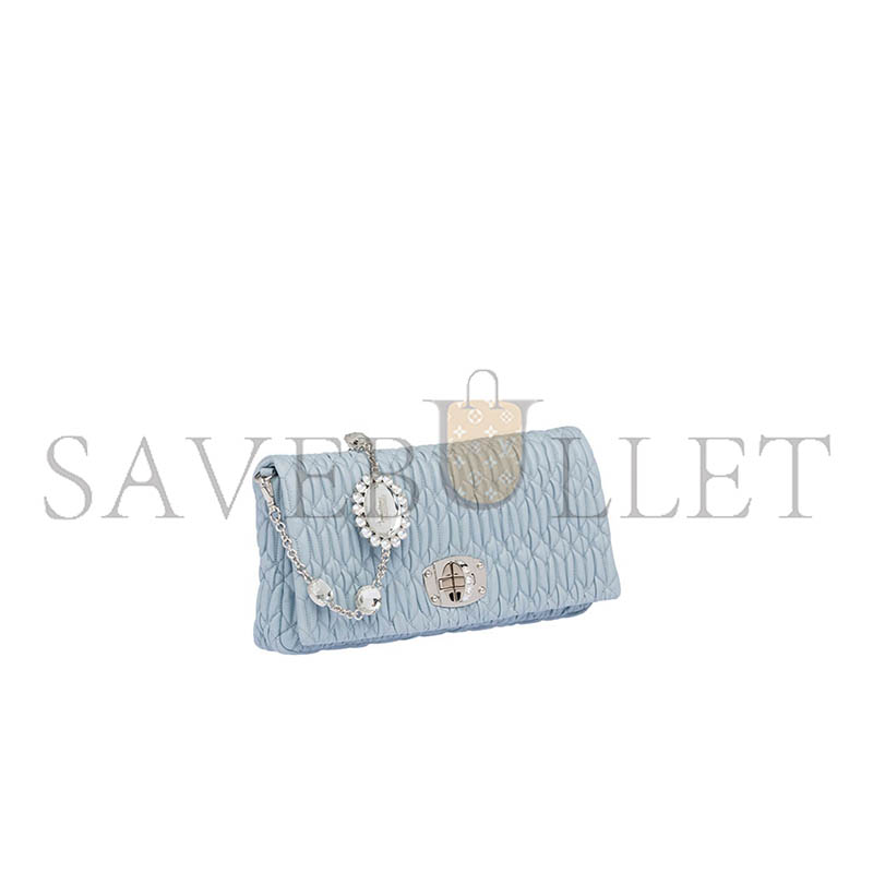 MIU MIU ICONIC CRYSTAL LEATHER BAG 5BD233 (28*14*3cm)